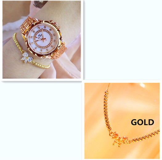 Linked Watch Full Diamond Female Watch