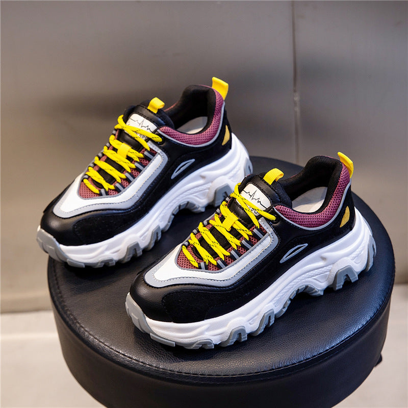 Turn heads wherever you go! These lace-up platform sneakers blend fashion and function for a stylish, secure fit.