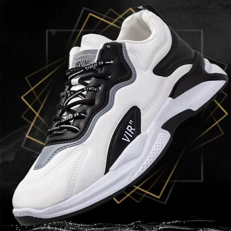 Urban Edge Men’s Black & White Sneakers – “Step into style and conquer the city with Urban Edge.”